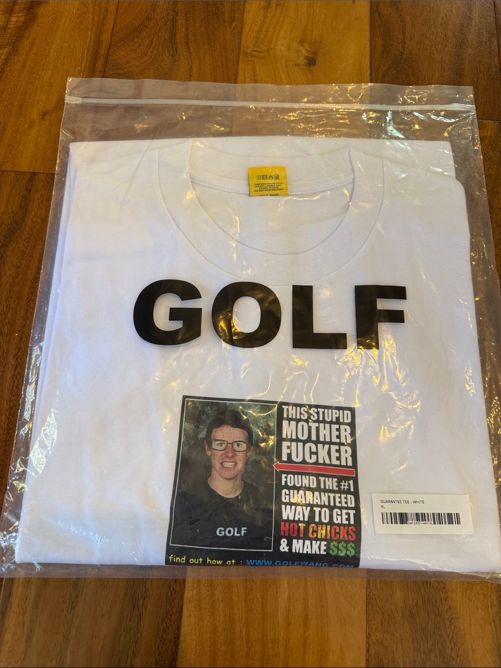 Golf Wang Guarantee White Tee Controversial Graphic